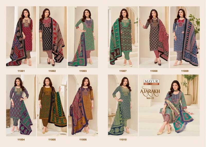 Mayur ajarakh vol-11 satrangi kurti wholesale